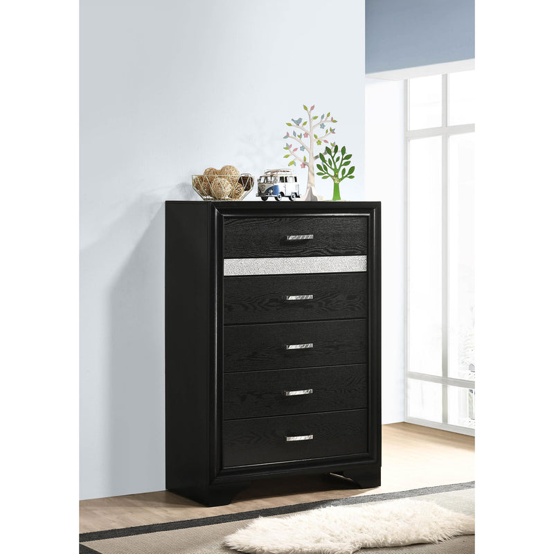 Coaster Furniture Miranda 206365 5-Drawer Bedroom Chest - Black IMAGE 9