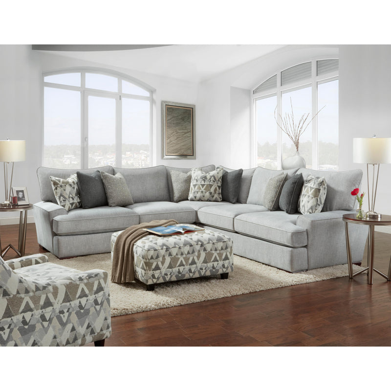 Fusion Furniture Stationary Fabric 3 pc Sectional 2001ALTON SILVER/2005ALTON SILVER/2000ALTON SILVER IMAGE 2