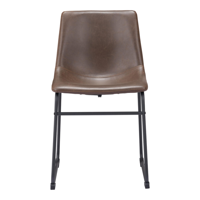  Zuo Smart 100505 Dining Chair - Vintage Espresso IMAGE 3