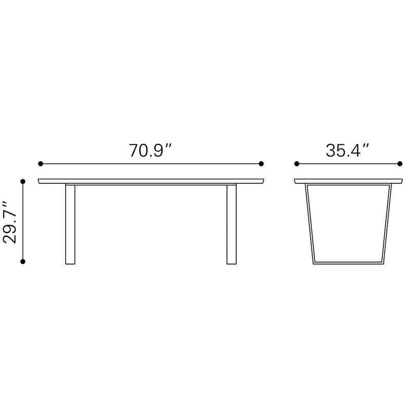 Zuo Atlas Dining Table with Faux Marble Top 100652 IMAGE 9