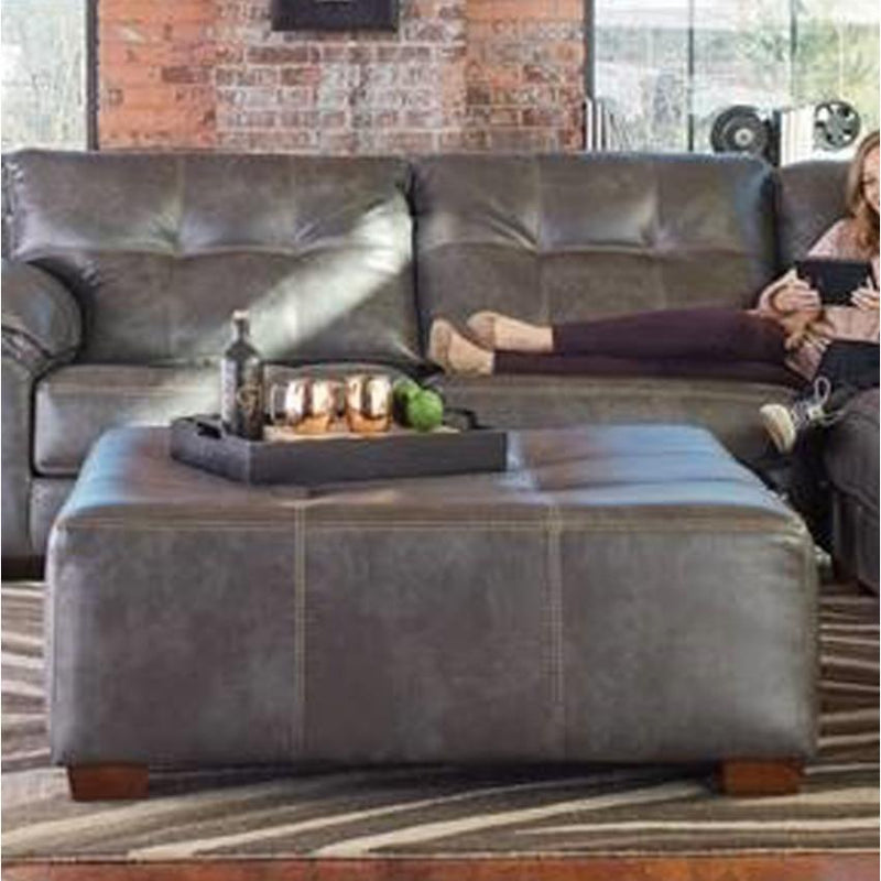 Jackson Furniture Hudson Fabric and Leather Look Ottoman 4396-10 1152-78/1252-78 IMAGE 2