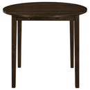 Coaster Furniture Bucknell 130005 3-piece Round Drop Leaf Dining Table Set - Cappuccino IMAGE 3