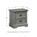Winners Only Tamarack BTG1005Y 25" 2-Drawer Nightstand - Grey IMAGE 3