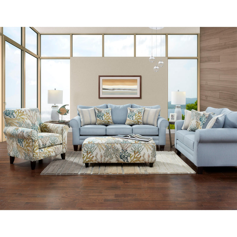 Fusion Furniture Fabric Sofabed 1144 LABYRINTH SKY IMAGE 2