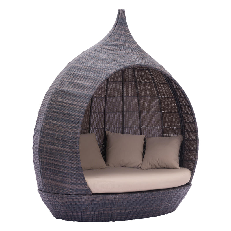 Zuo Martinique 703632 Beach Daybed - Brown & Beige IMAGE 1