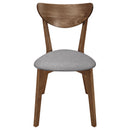  Coaster Furniture Alfredo 108082 Dining Side Chair - Grey and Natural Walnut (Set of 2) IMAGE 2