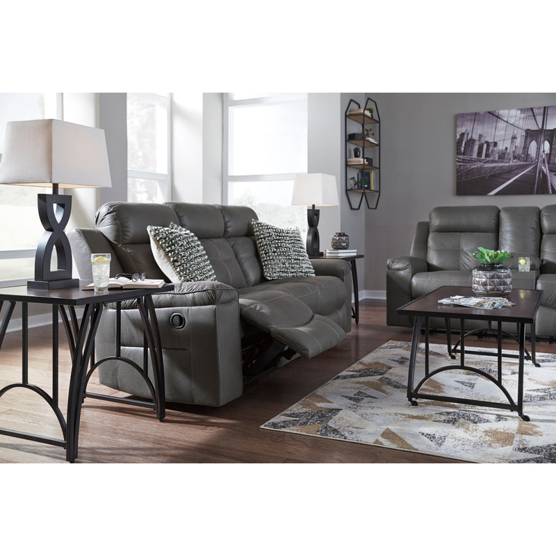 Signature Design by Ashley Jesolo Reclining Leather Look Sofa 8670588 IMAGE 8