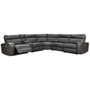  Signature Design by Ashley Samperstone Power Reclining Leather Look 6 pc Sectional 5520358/5520357/5520319/5520377/5520346/5520362 IMAGE 1