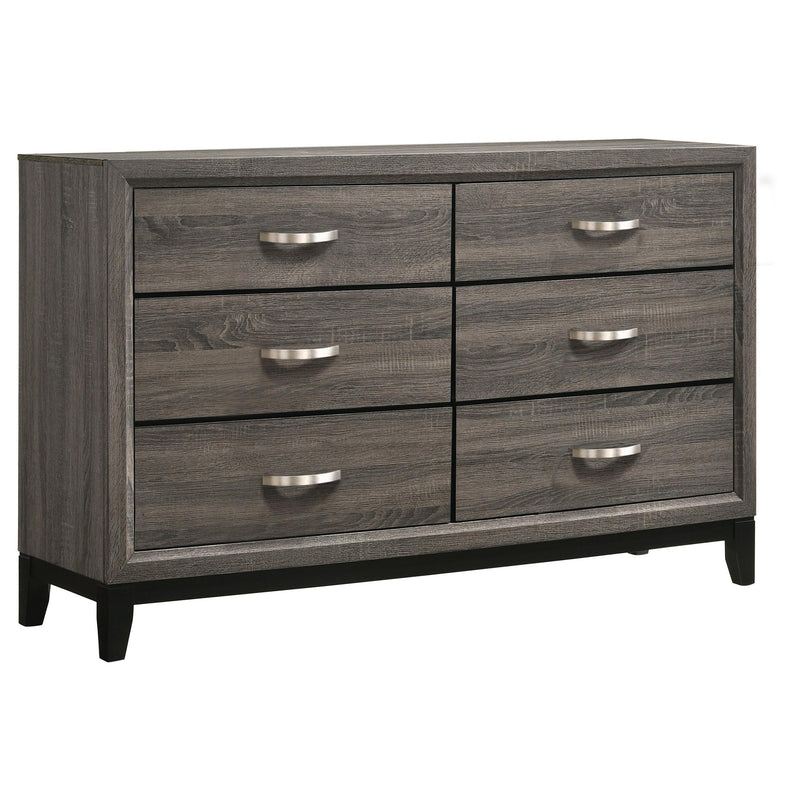 Watson 6-Drawer Dresser Grey Oak Watson 6-Drawer Dresser Grey Oak