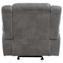 Coaster Furniture Conrad 650356 Upholstered Padded Arm Glider Recliner - Grey IMAGE 7