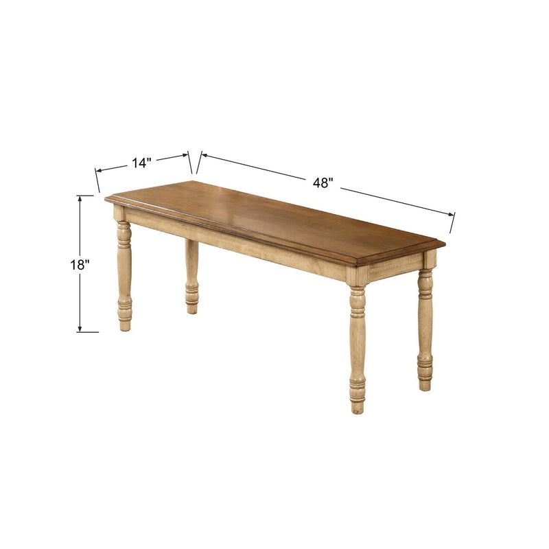 Winners Only Quails Run DQ1455W 48" Bench - Almond/Wheat IMAGE 3