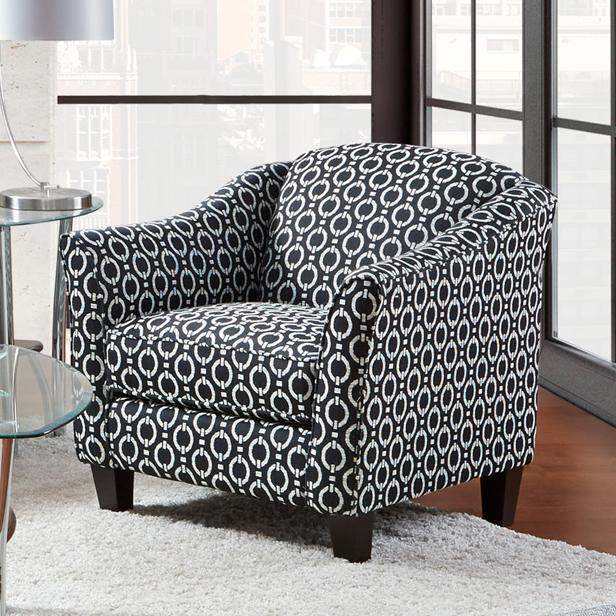 J Furniture Emma Stationary Fabric Accent Chair 1352-18 588-13 IMAGE 2