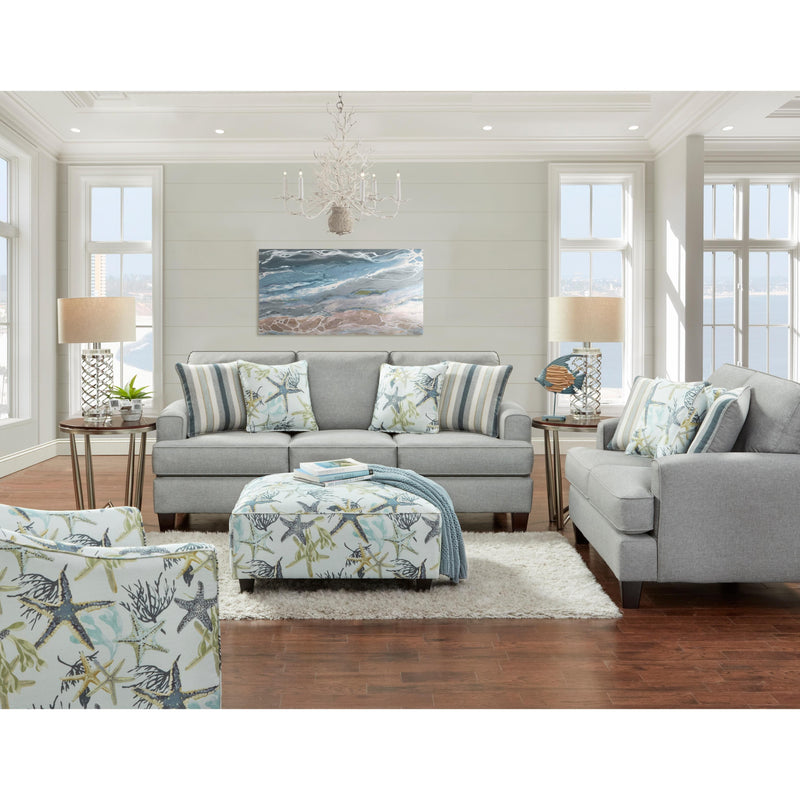 Fusion Furniture Stationary Fabric Loveseat 2601 JITTERBUG FLAX IMAGE 2