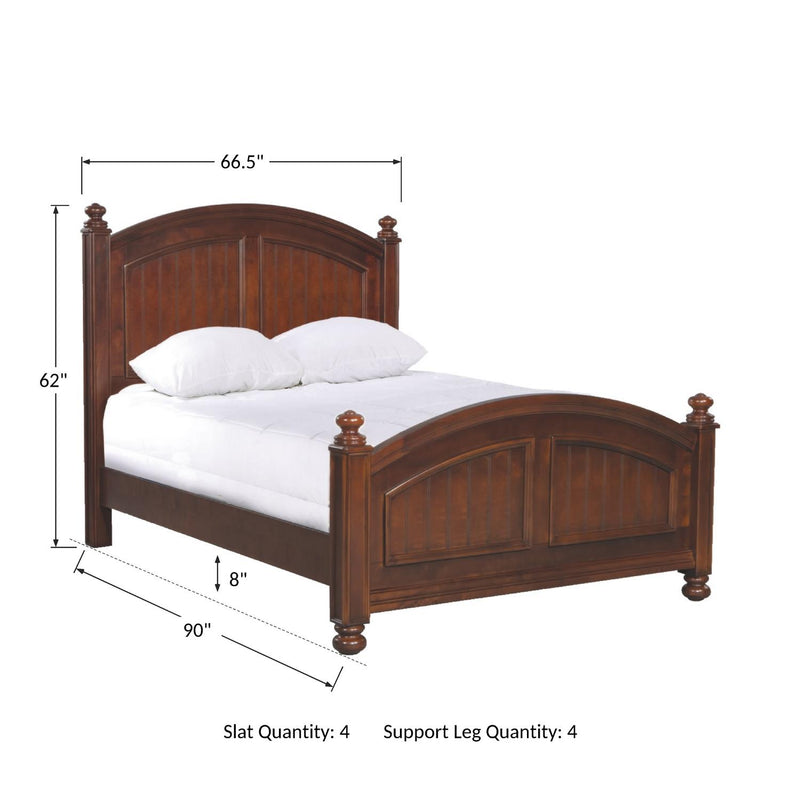 Winners Only Cape Cod BG1001QN2 Panel Queen Bed - Chocolate IMAGE 3