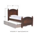 Winners Only Cape Cod BG1001TN2 Panel Twin Bed - Chocolate IMAGE 4