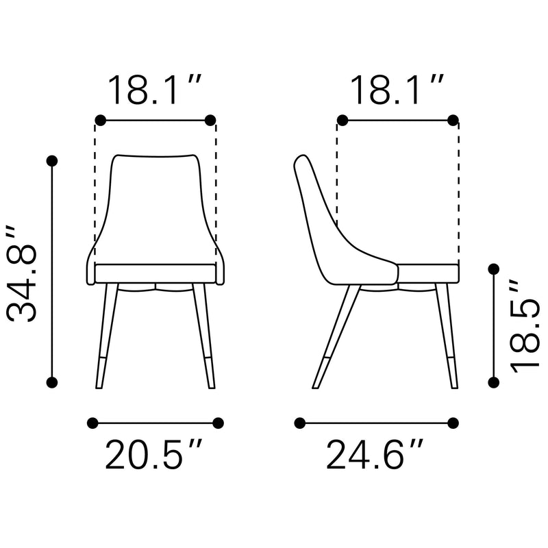 Zuo Piccolo Dining Chair 101091 IMAGE 10