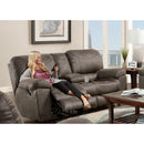  Catnapper Trent Power Reclining Fabric and Leather Look Loveseat with Console 61929 1153-18 IMAGE 2