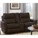  Catnapper Mara Power Reclining Leather Match Loveseat with Console 874759 1225-09/3025-09 IMAGE 1