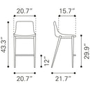 Zuo Magnus Pub Height Dining Chair 101276 IMAGE 9