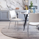 Zuo Ace 101279 Dining Chair - White & Silver IMAGE 7