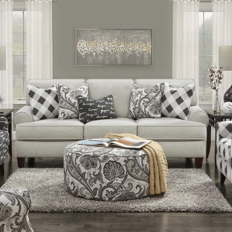 Fusion Furniture Stationary Fabric Sofa 4200-KP SHADOWFAX DOVE IMAGE 1