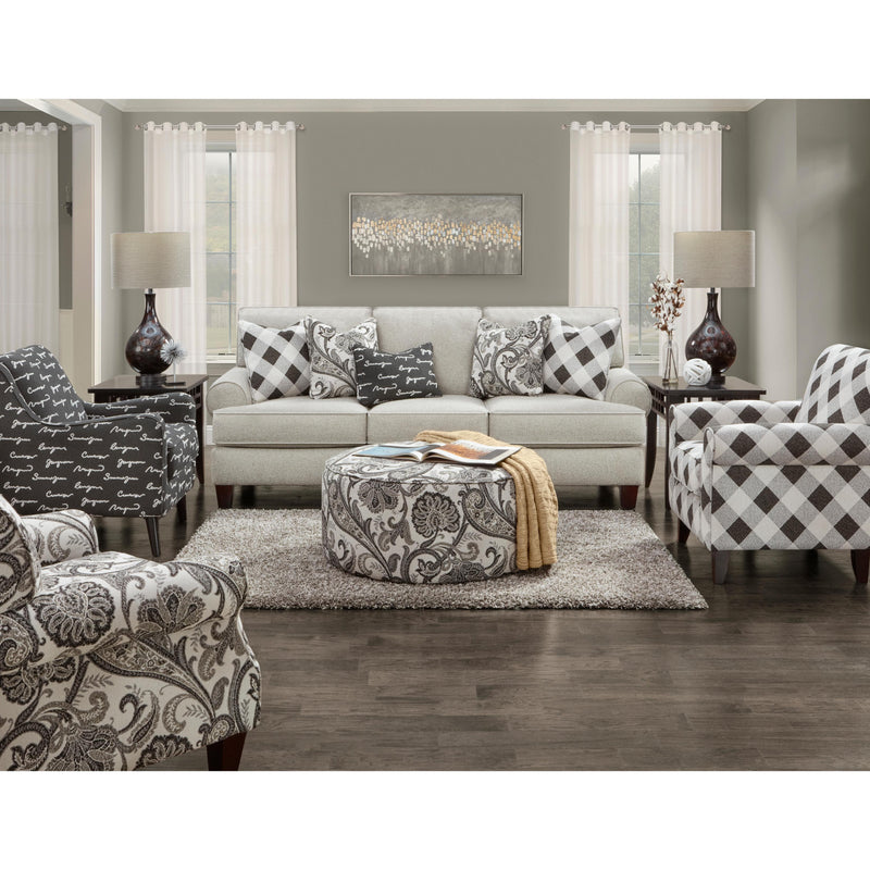 Fusion Furniture Stationary Fabric Sofa 4200-KP SHADOWFAX DOVE IMAGE 2