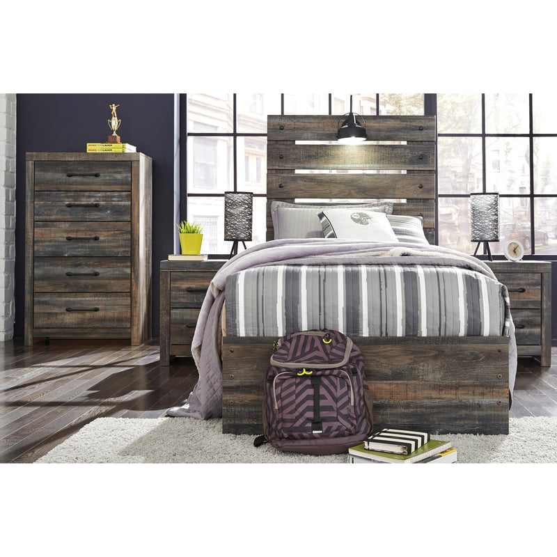  Signature Design by Ashley Drystan B211B11 Twin Panel Bed with 4 Storage Drawers IMAGE 6
