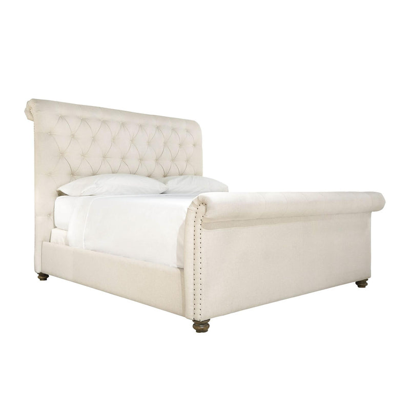 Universal Furniture The Boho Chic California King Upholstered Sleigh Bed 45076H/45076F/45077R IMAGE 1