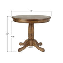Winners Only Carmel DC33636R 36" Solid Wood Round Pedestal Table - Rustic Brown IMAGE 4