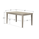 Winners Only Carmel DC33660G 60" Leg Table - Grey IMAGE 3