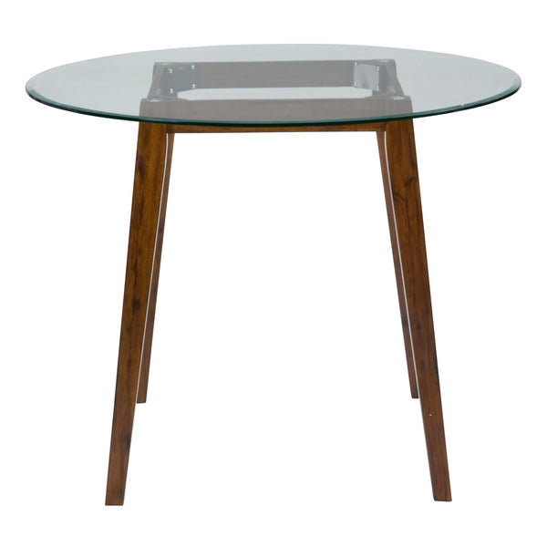 Jofran Round Plantation Counter Height Dining Table with Glass Top 505-50B/G-48RD IMAGE 1