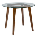 Jofran Round Plantation Counter Height Dining Table with Glass Top 505-50B/G-48RD IMAGE 2