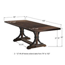 Winners Only Montreal DM240102 102" Trestle Table w/ 2-12" Leaves IMAGE 5