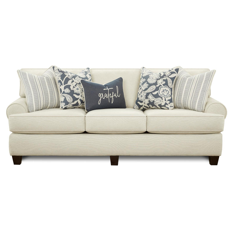 Fusion Furniture Stationary Fabric Sofabed 39-04KP AWESOME OATMEAL IMAGE 1