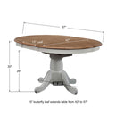 Winners Only Pacifica DP54257 57" Pedestal Table w/ 15" Butterfly Leaf IMAGE 3