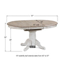 Winners Only Prescott DPR14257 57" Pedestal Table w/ 15" Butterfly Leaf IMAGE 3