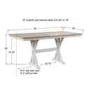 Winners Only Prescott DPRT13878 78" Tall Table w/ 18" Butterfly Leaf IMAGE 3