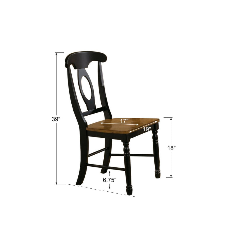 Winners Only Quails Run DQ1451SAE Napoleon Side Chair - Almond/Ebony IMAGE 3