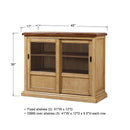 Winners Only Quails Run DQ1460BW 45" Sideboard - Almond/Wheat IMAGE 3