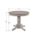 Winners Only Ridgewood DR23636 36" Fixed Top Pedestal Table IMAGE 4