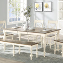 Winners Only Torrance DT34078GP 78" Leg Table w/ 18" Butterfly Leaf - White IMAGE 3