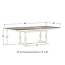 Winners Only Torrance DT34096GP 96" Trestle Table w/ 20" Leaf - White IMAGE 4