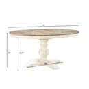 Winners Only Torrance DT34866GP 66" Pedestal Table w/ 18" Leaf - White IMAGE 5