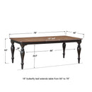 Winners Only Torrance DT34078SE 78" Leg Table w/ 18" Butterfly Leaf - Ebony IMAGE 4