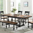Winners Only Torrance DT34096SE 96" Trestle Table w/ 20" Leaf - Ebony IMAGE 3
