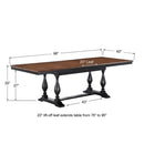 Winners Only Torrance DT34096SE 96" Trestle Table w/ 20" Leaf - Ebony IMAGE 4