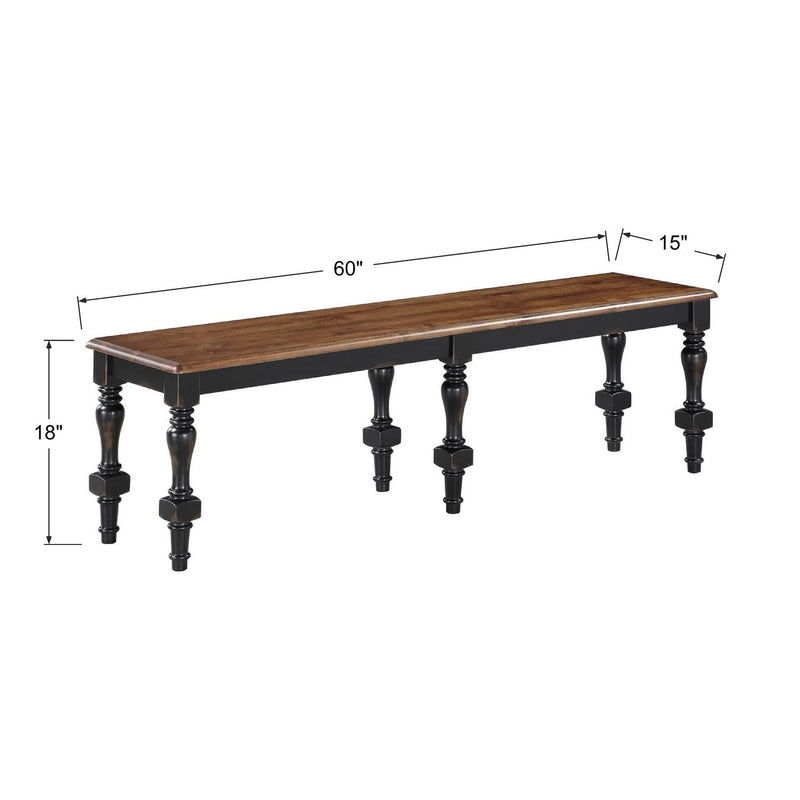 Winners Only Torrance DT3455SE 60" Bench - Ebony IMAGE 5