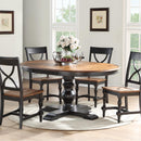 Winners Only Torrance DT34866SE 66" Pedestal Table w/ 18" Leaf - Ebony IMAGE 4