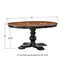 Winners Only Torrance DT34866SE 66" Pedestal Table w/ 18" Leaf - Ebony IMAGE 5