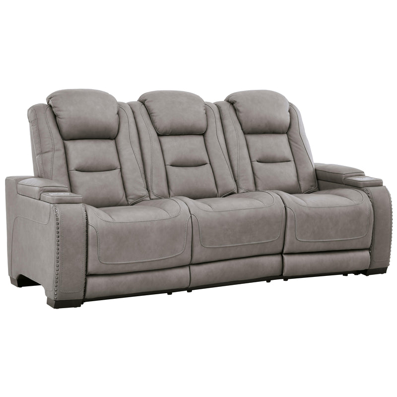 Signature Design by Ashley The Man-Den U8530515 Power Reclining Sofa with Adjustable Headrest IMAGE 1